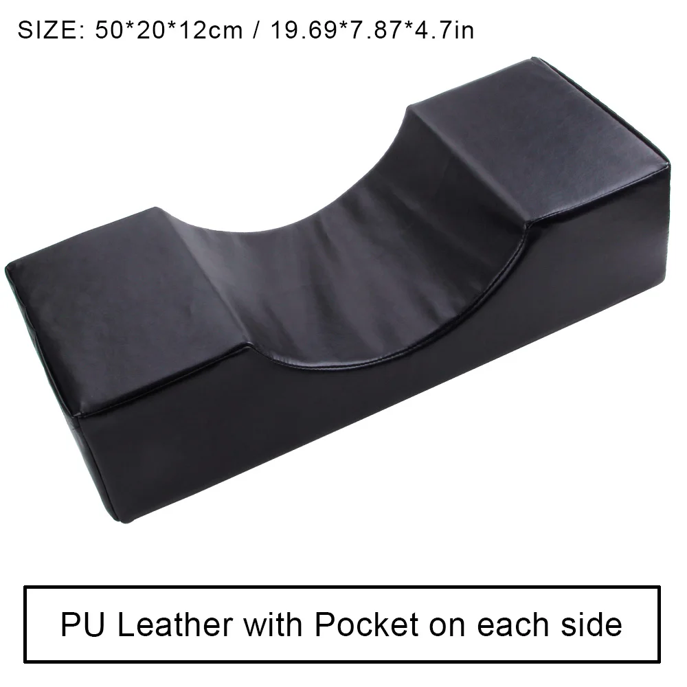 Black PU Pillow Профессиональная подушка для наращивания ресниц, Прививка ресниц, подушка для ресниц, поддержка шеи, эргономичный изгиб, память, пенный макияж, инструменты - Цвет: Black PU Pillow