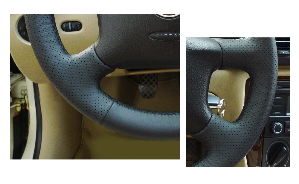 Ручная работа DIY черный PU искусственная кожа Чехол рулевого колеса автомобиля для Skoda Octavia 1999-2005 Superb 2002-2005