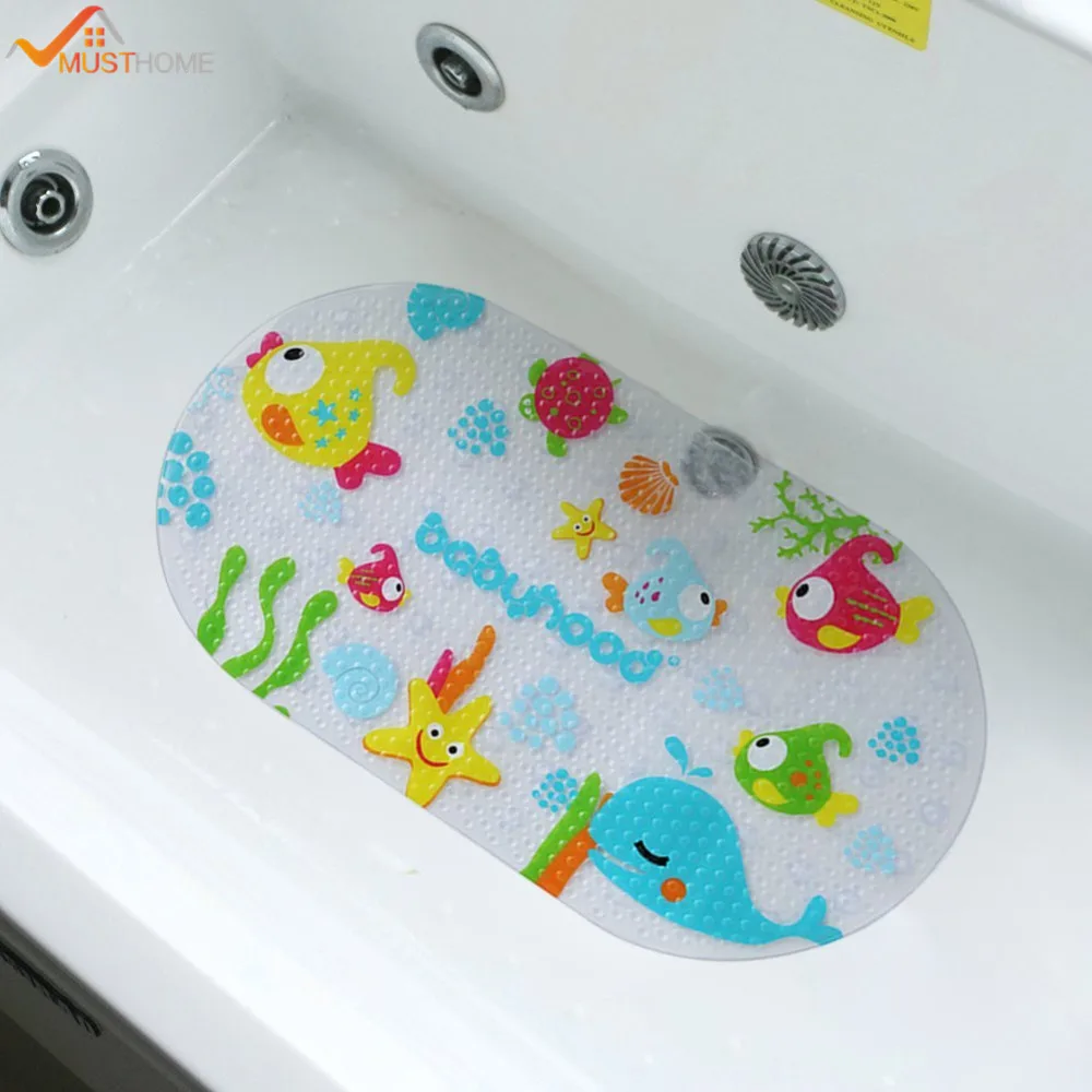 39cmx69cm Non Slip Bath Tub Mat Kids Tub or Shower Floor Mat Safe non