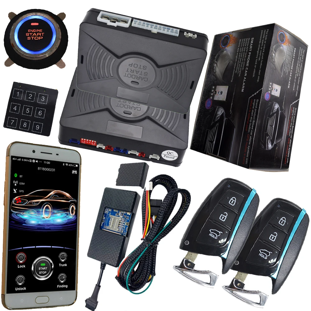 

cardot 2g Auto Electronics remote push start stop smart car alarm