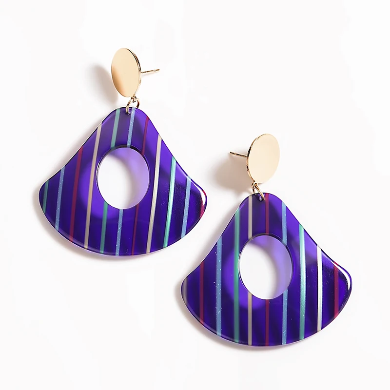 

Multicolor Stripe Earrings For Women Candy Series Jewelry Acid Acrylic Drop Earring Geometric Boho Earing Elegant Jewelry Gifts