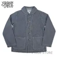 Bronson USN Hickory Stripe Work Jacket US Navy 10.5oz Men's Shawl Collar Jacket Coat Onewash