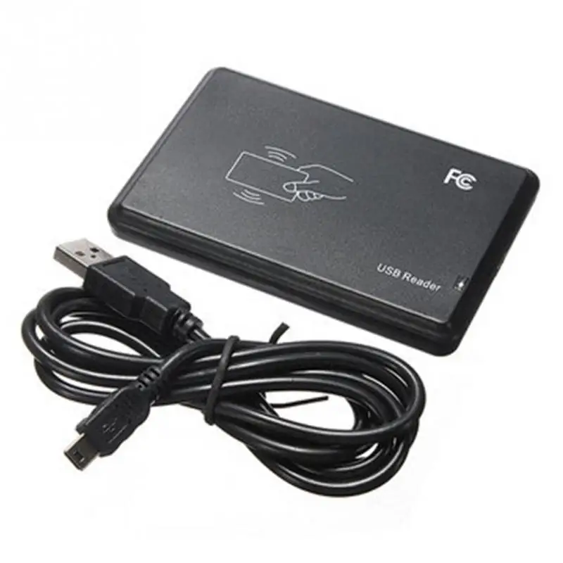 Посещаемости контроля доступа card reader черный USB RFID Бесконтактных Сенсор Smart ID EM4001 125 кГц card reader TK4100 #825 Новый