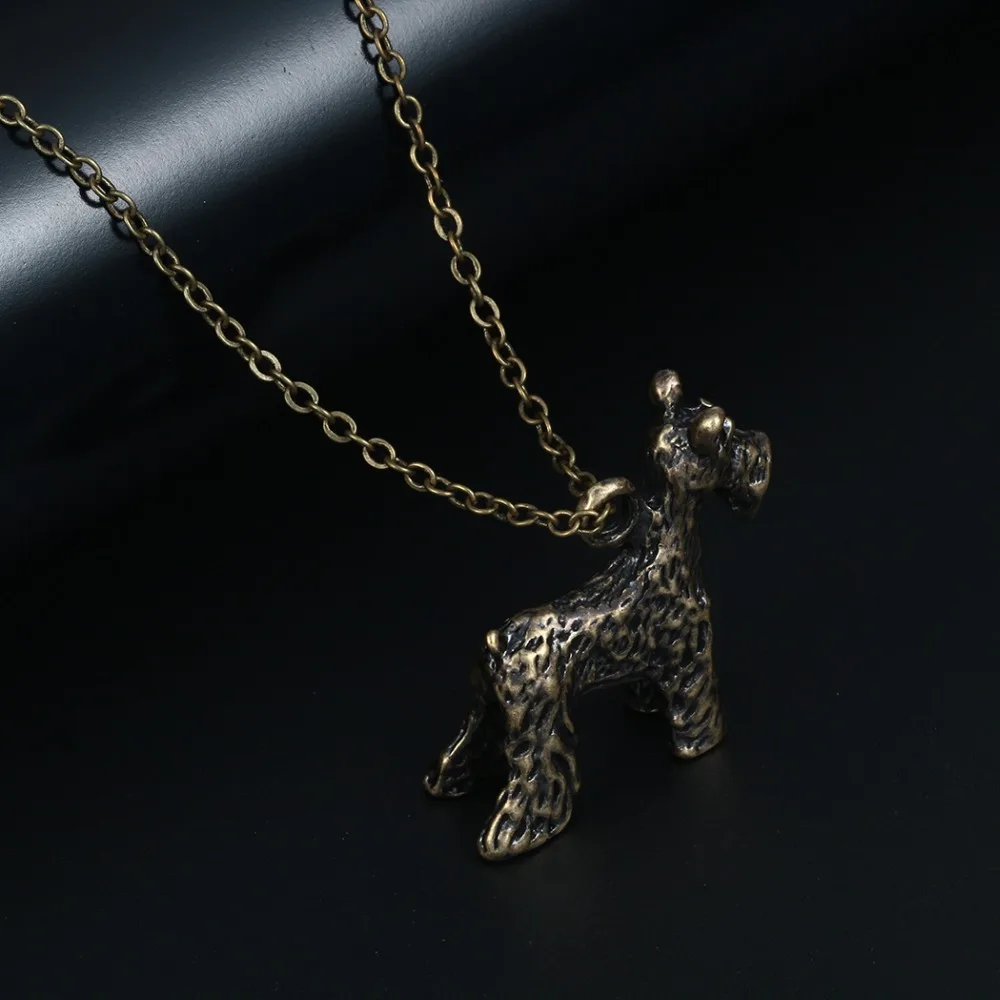 Todorova 3D Маленькая подвеска шнауцера Bobtail Dog Breed для друзей ожерелье с животными и