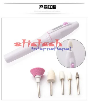 

by ems or dhl 500sets Mini Electric Nail make up Machine Manicure Tool Nail File Buffer Art Pen Polish Electric Accessories