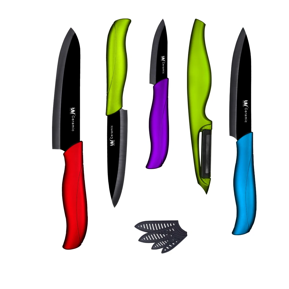 

High Quality Ceramic Knife Set 3"4"5"6" Paring Utility Slicing Chef Kitchen Knife With Black Blade Best Knives For Kitchen Sale