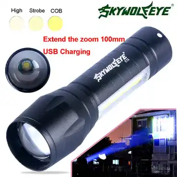 

Outdoor XPE 3 Modes Zoomable LED Flashlight Usb Torch Super Bright lanterna led usb led flashlight rechargeable #4A30