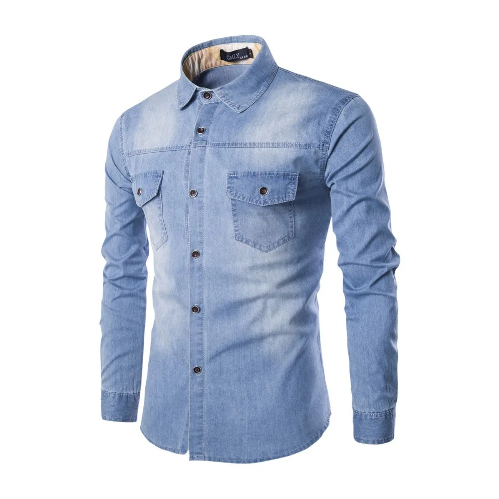 double pocket denim shirt