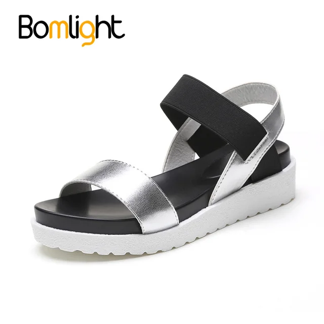 Bomlight 2017 New Gladiator Women shoes Roman sandals shoes Women sandals peep-toe flat Shoes woman sandalias mujer sandalias