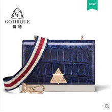 gete 2019 new crocodile leather women's bag real leather slant cross single-shoulder bag American alligator belly bag fashion sm bev new alligator leather single shoulder bag fashion trend leisure lady real crocodile bag women chain bag female bag black
