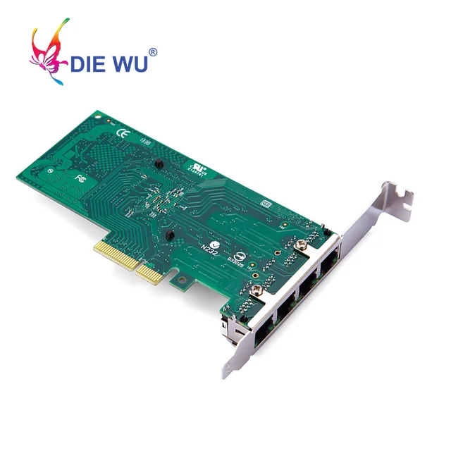 Четырехпортовая гигабитная сетевая карта PCI Express с чипом Сетевой адаптер Intel I350 10/100/1000 Мбит/с 3