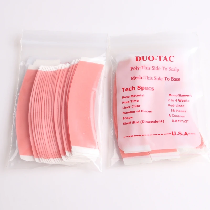 0.875 X 3 A Contour Red-Liner DUO-TAC Double Sided Super Hair Tape (3)