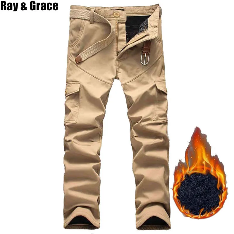 RAY GRACE Otoño e Invierno de los hombres pantalones de carga militar ejército algodón muchos bolsillos táctico recto Trekking senderismo caza Pantalones RAY GRACE Otoño e Invierno de los hombres pantalones de carga militar ejército algodón muchos bolsillos táctico recto Trekking senderismo caza Pantalones