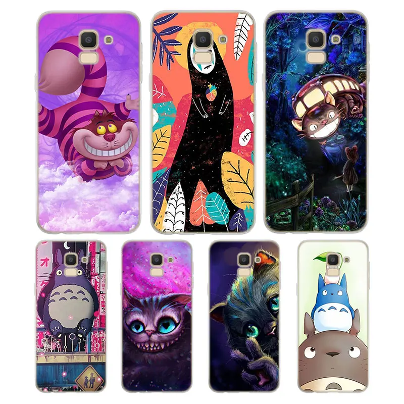 

Silicone Phone Case Totoro Cheshire Cat Fashion for Samsung Galaxy j8 j7 j6 j5 j4 j3 Plus Prime 2018 2017 2016 Case Matte Cover