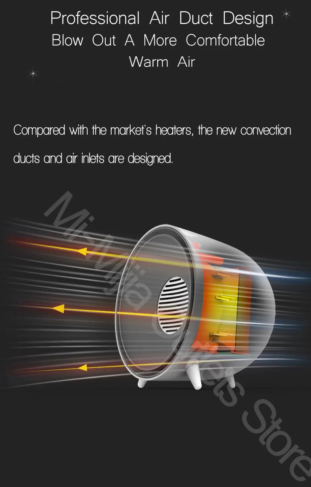 Xiaomi Mijia HL обогреватель горячий 400 Вт Электрический Обогреватель мини домашний Вентилятор охлаждения съемный температура двойная защита безопасности