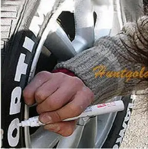 

2Pcs White Cool Racing Car Motorcycle Tire Tyre Pen DIY Tread Paint on oil-based