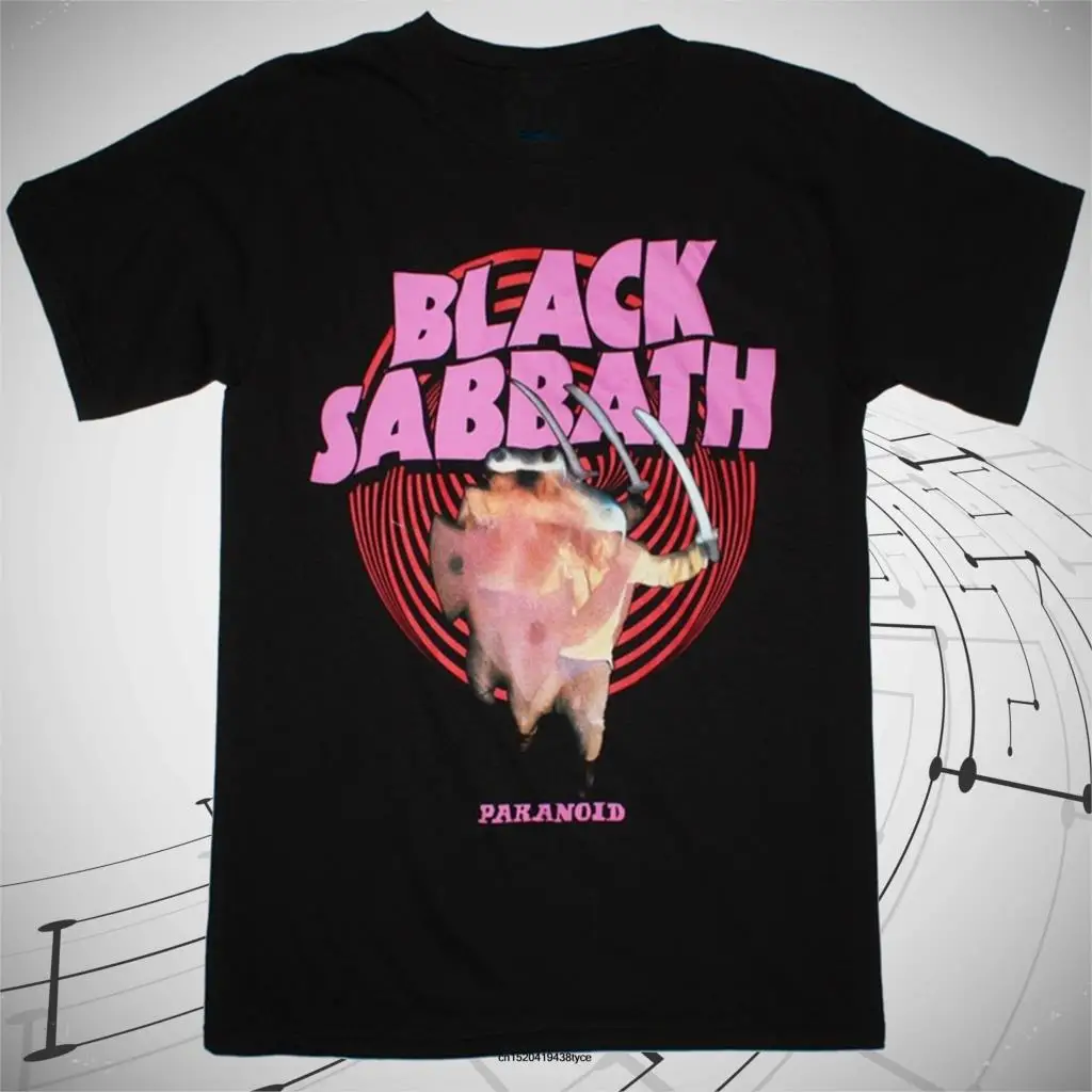 Black Sabbath Paranoid 70 Heavy Metal Ozzy osбурн Dio футболка Черная музыка Топы Рубашки | Мужская