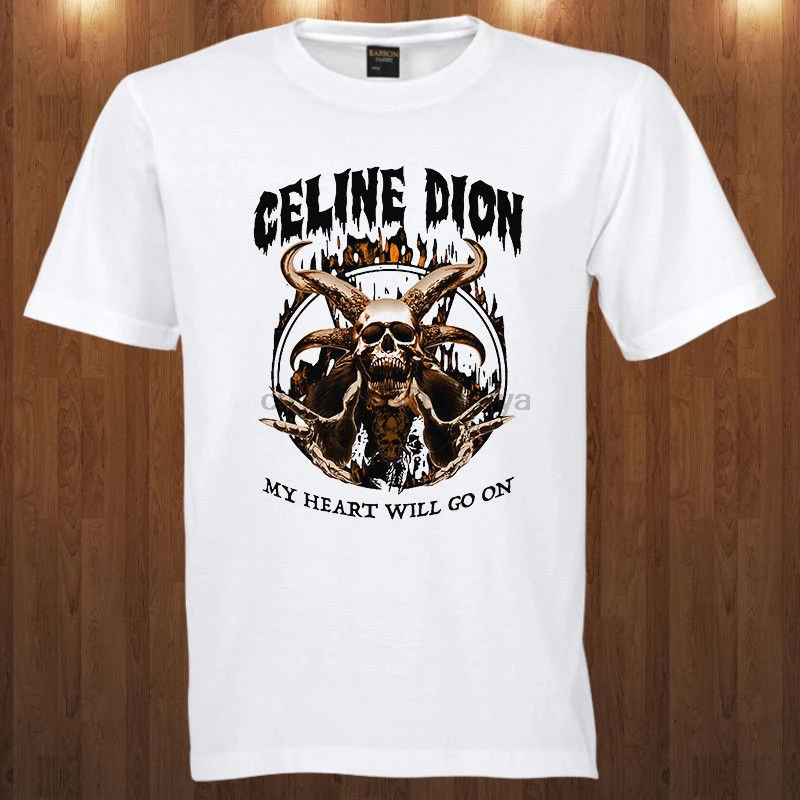 

CelineDion tee my heart will go on S M L XL 2XL 3XL T-shirt metal parody