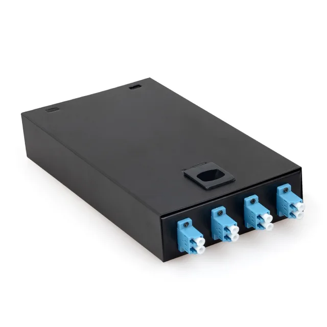 Fiber optic terminal box 8 core Desktop LC with adapter pigtail 4 Ports