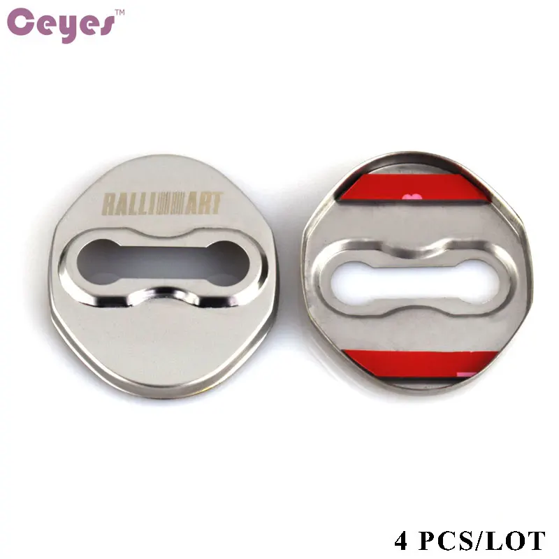Car Styling Door Lock Decoration Protection Cover Case For Mitsubishi RalliArt Lancer 10 Ralli Art Outlander car door lock cover