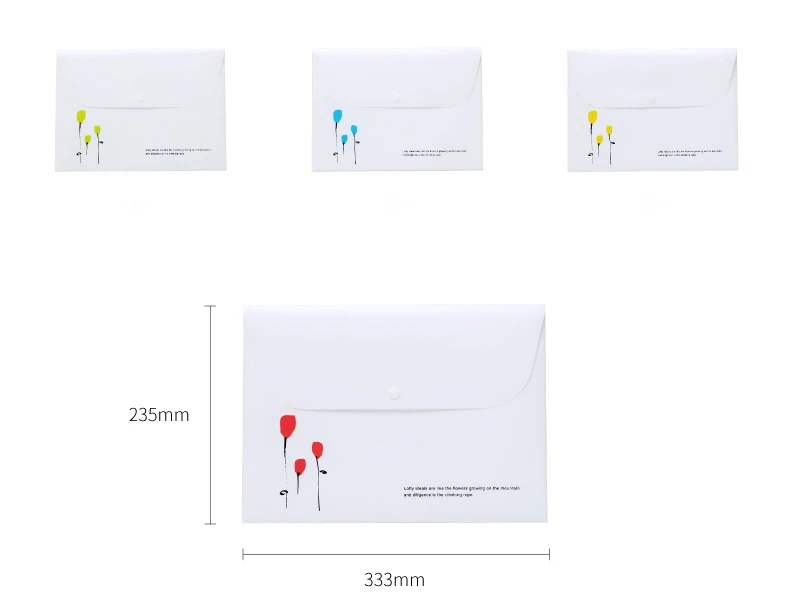 235*333 мм Цветок серии свежие белые Цветочный принт A4 Размеры папка для документов сумка студент экспертизы бумажная коробка для хранения
