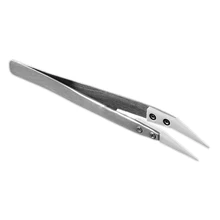 1 шт. щипцы керамические с Нержавеющая сталь изогнутой ручкой направлены пинцет