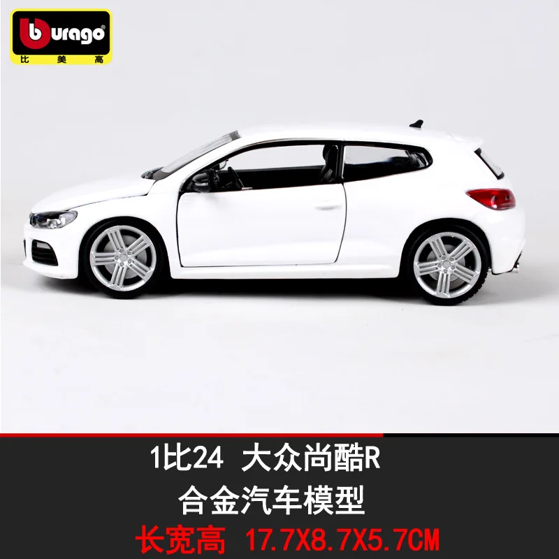 Бураго 1:24 Масштаб моделирование сплава Модель автомобиля игрушка для Volkswagen Scirocco украшение автомобиля с оригинальной коробкой человек коллекция подарок