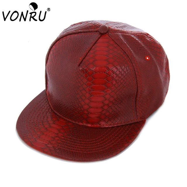 Hip Hop Branded PU Baseball Cap Women Men Snapback Hip Hop Leather Skateboard Flat Cap Hat For Summer Visor Bone