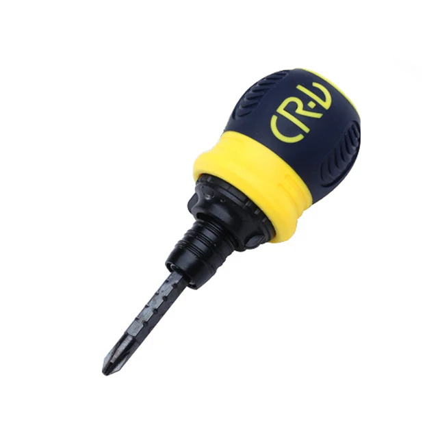 Phillips/Slotted Dual Purpose Scalable Ratchet Screwdrivers CR-V Magnetic Mini Screw Driver Screw-driving Tools