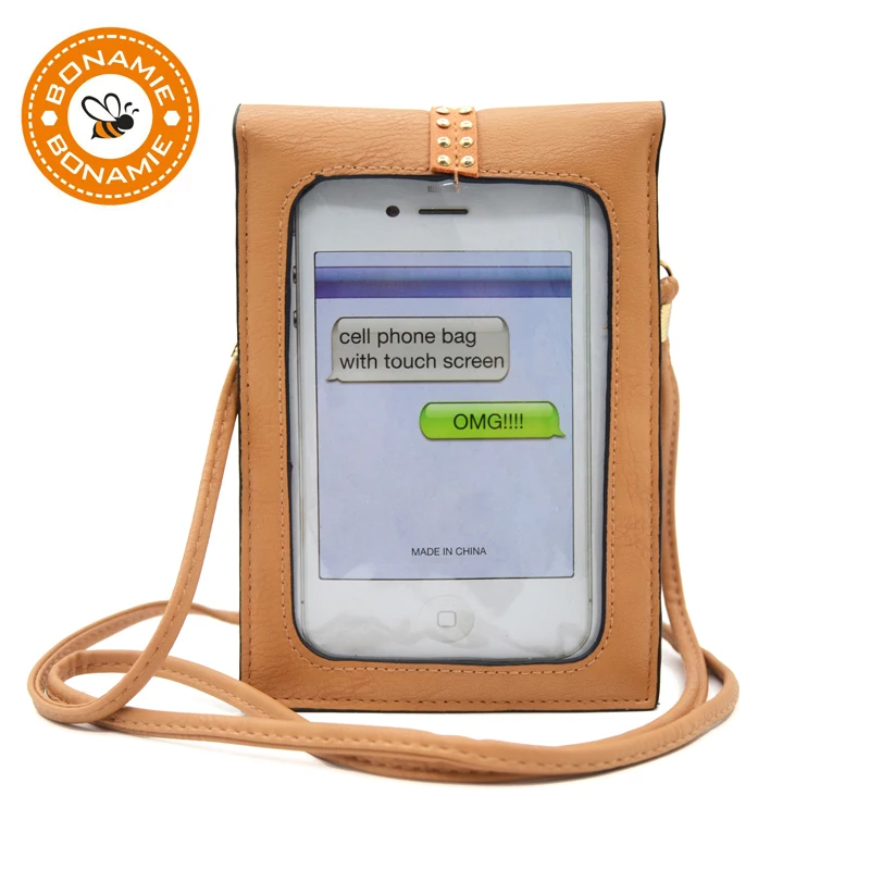 0 : Buy BONAMIE Functional Cell Phone Bag With Touch Screen Small Women Brown ...