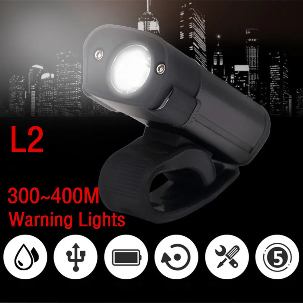 

1PC 5000LM L2 LED Cycling Bike Bicycle Head Light Flashlight 5 Modes Torch USB Waterproof aluminum alloy Outdoor Cycling *30
