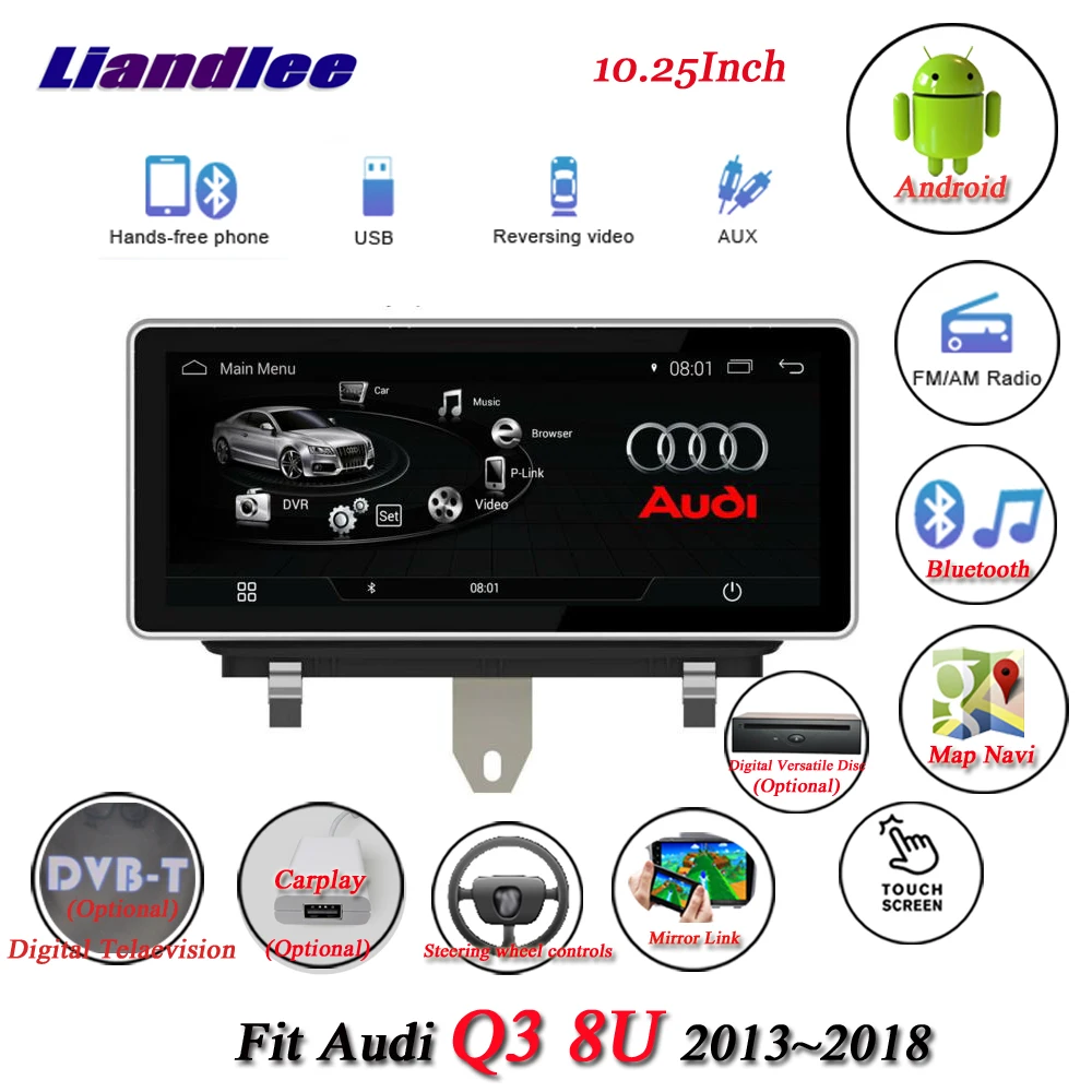 Best Liandlee Car Android System For Audi Q3 8U 2013~2018 With AUX Radio TV BT CD DVD Player GPS Navi Navigation BT Screen Multimedia 2