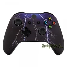 На заказ фиолетовая вспышка мягкая сенсорная ручка передняя оболочка корпуса Лицевая панель для Xbox One S& для Xbox One X контроллер-SXOFT15X