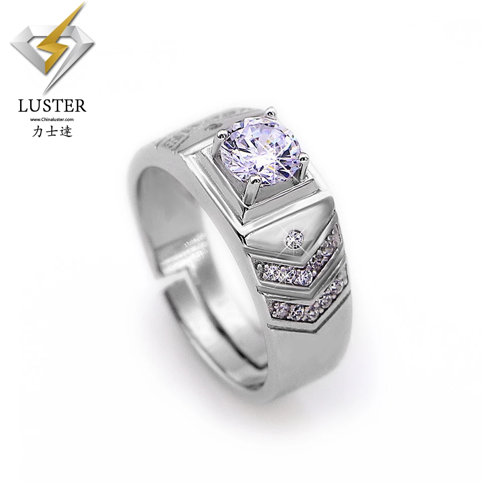 

Up-to-date styling Best Brilliant round 1 ct Moissanites stone 925 silver engagement wedding band