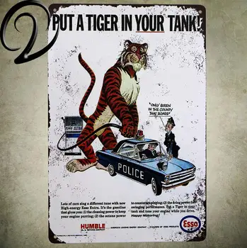Put A Tiger in your Tank ESSO Extra Metal Tin Sign Wall Hanging Poster Crafts Mural Shabby Chic Garage Wall Decor Sign Put A Tiger in your Tank ESSO Extra Metal Tin Sign Wall Hanging Poster Crafts Mural Shabby Chic Garage Wall Decor Sign