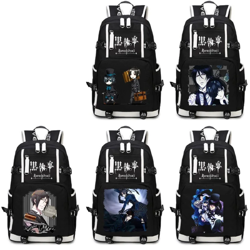 

Hot Sale Anime Black Butler Backpack For Teenagers Unisex Student Computer Travel Laptop Bag Mochila