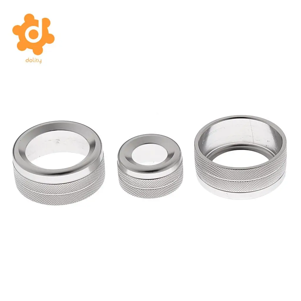 dolity 3 Pieces AC Control Radio Volume Knob Ring Trim for BMW 1 2 3 Series 