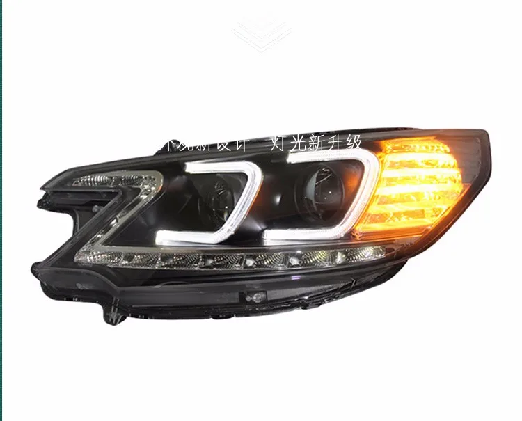 KOWELL автомобильный Стайлинг для Honda CRV Headlights светодиодные фары 2012- головная лампа двойной с ангельским глазом Led DRL передний свет Биксеноновые линзы