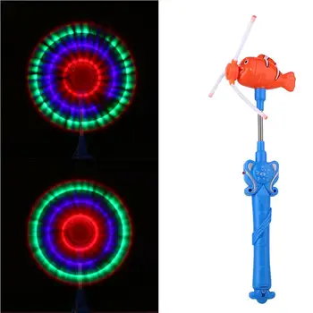 

Windmill Magic Stick Wand LED Lighting Music Rotating Windmill Toy Fish Head