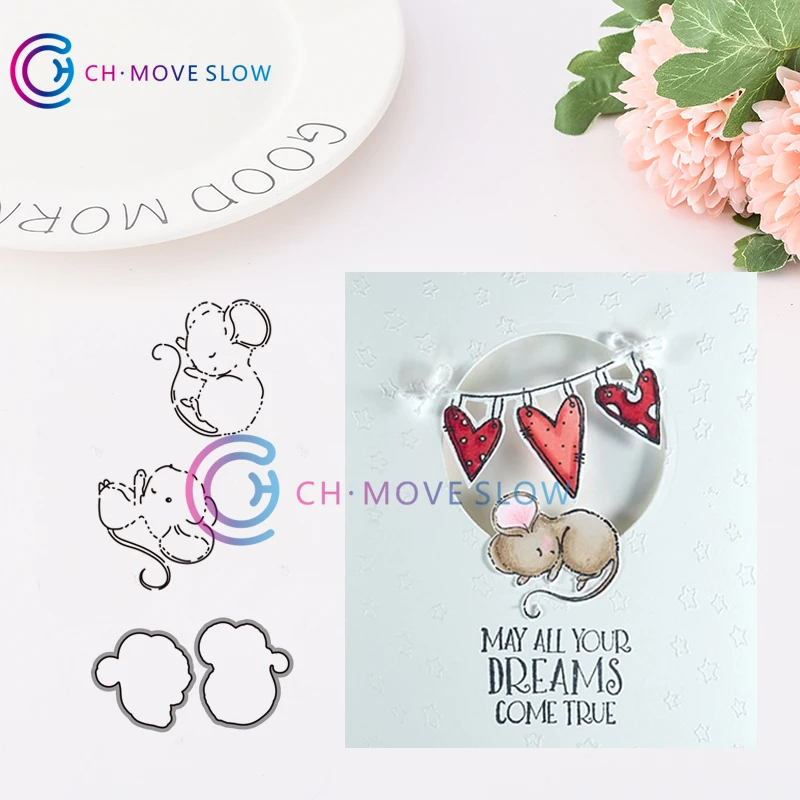 

CH mouse with arms out Stencils die and stamps for DIY Scrapbooking/photo Album stamps Decorative Embossing DIY Cards