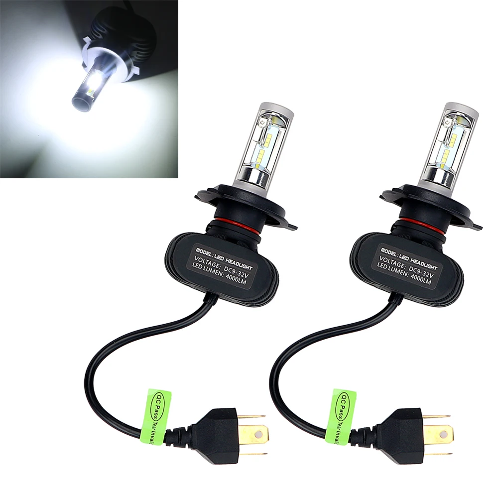 

1 Pair H4 LED Car Headlight Head Lamp HB2 9003 Automobiles Headlamp Fog Light Super Bright Car-styling 6500K