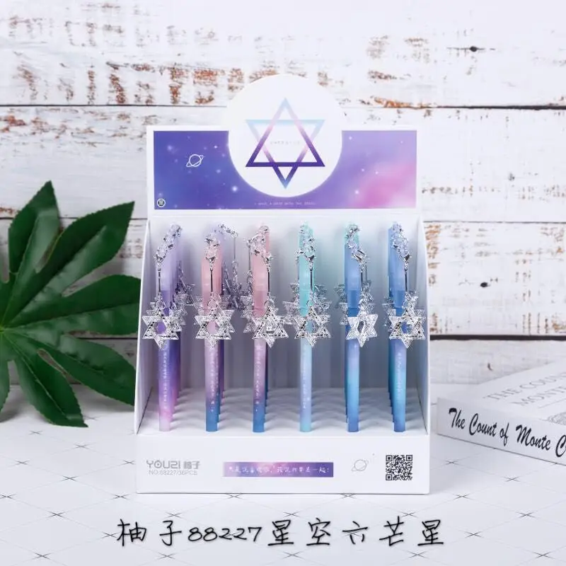 

36 pcs Gel Pens Starry sky black colored kawaii gift gel-ink pens pens for writing Cute stationery office school supplies