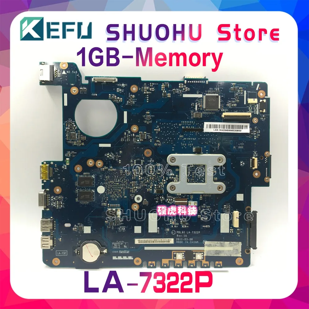 Kefu для PBL60 LA-7332P K53B X53B X53BR X53BY K53BR K53BY материнская плата для ноутбука протестированная работа оригинальная материнская плата