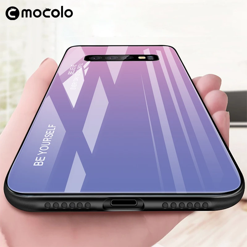 MOCOLO Samsung galaxy J4 J6 J8 J9 A6 A7 A8 Plus градиентный чехол из закаленного стекла samsung S8 S9 S10 S10E