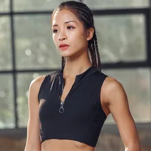 Женский бюстгальтер для бега, фитнес, спорт, жилет, популярный бюстгальтер для йоги, спортивный Пуш-Ап Топ, спортивный бюстгальтер на молнии, нижнее белье для девушек, спортивный бюстгальтер