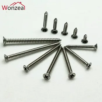 

20pcs/lot M4 M5 Stainless steel 304 self-tapping screw countersunk head screw miniature screw wood screw .