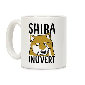 

Shiba Inuvert White 11 Ounce Ceramic Coffee Mug