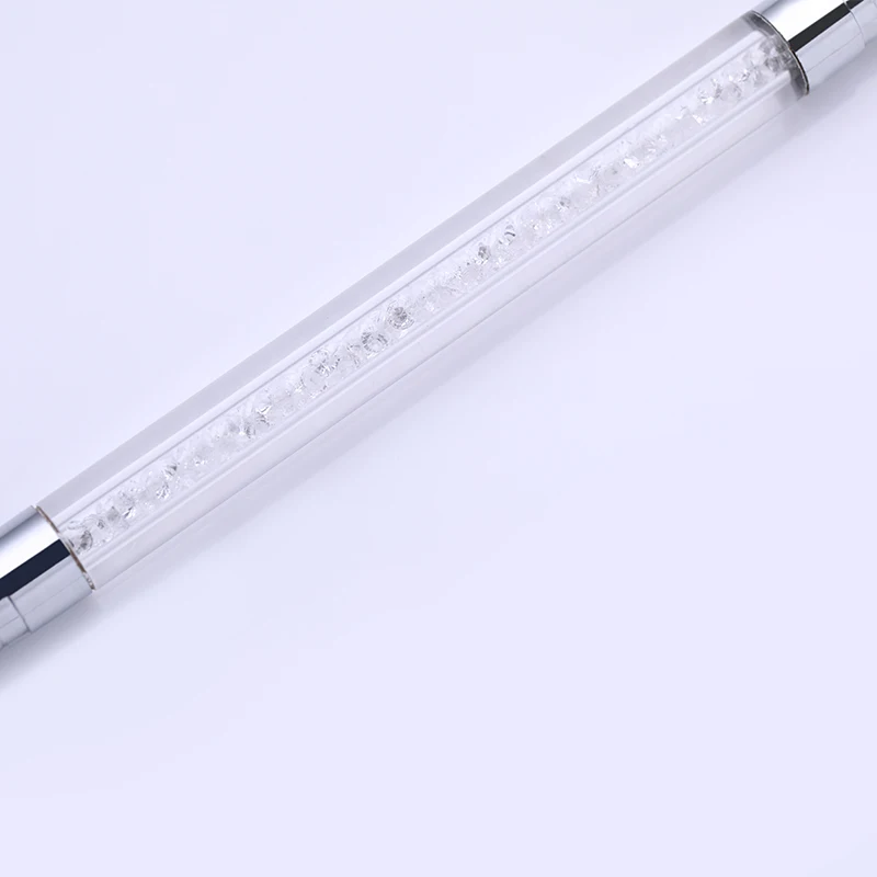 Двухконцевая кварцевая ручка для удаления кутикулы Стразы обрабатывать кремний пресс инструмент для ногтей инструмент 1 шт