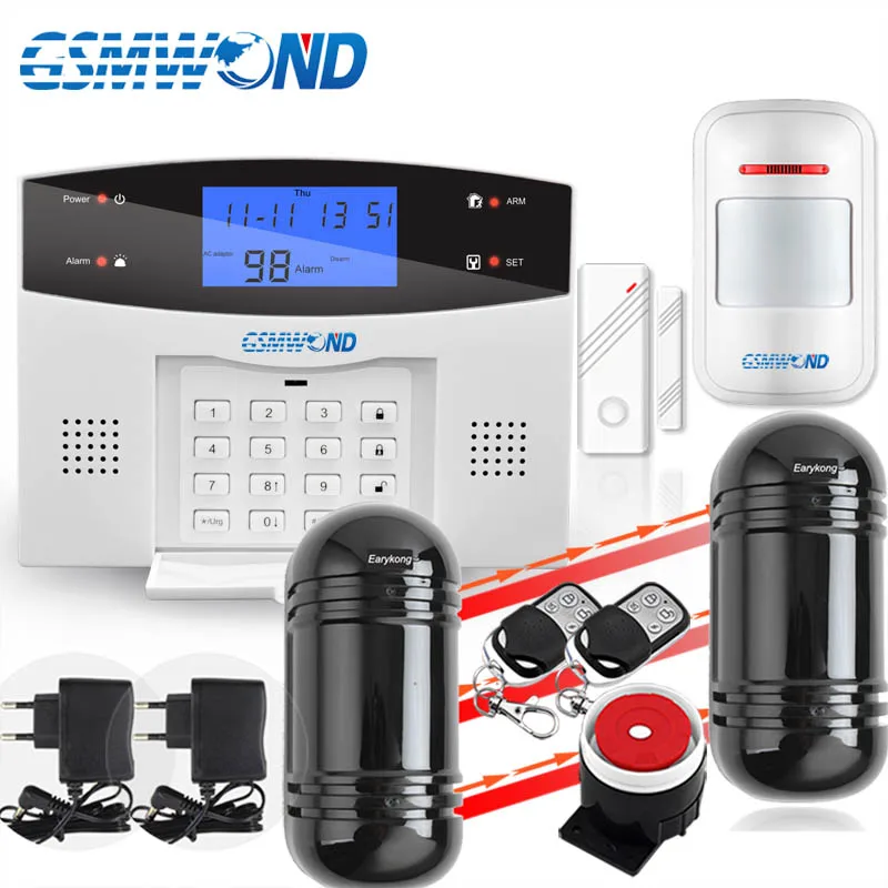 Home Burglar Security PSTN & GSM Alarm System 850/900/1800/1900