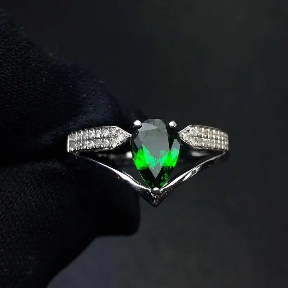 

Tsavorite Ring Fine Jewelry Real 18 K Gold Jewelry Natural Unheat 1.1ct Tsavorite Gemstones Tsavorites Female Wedding Rings